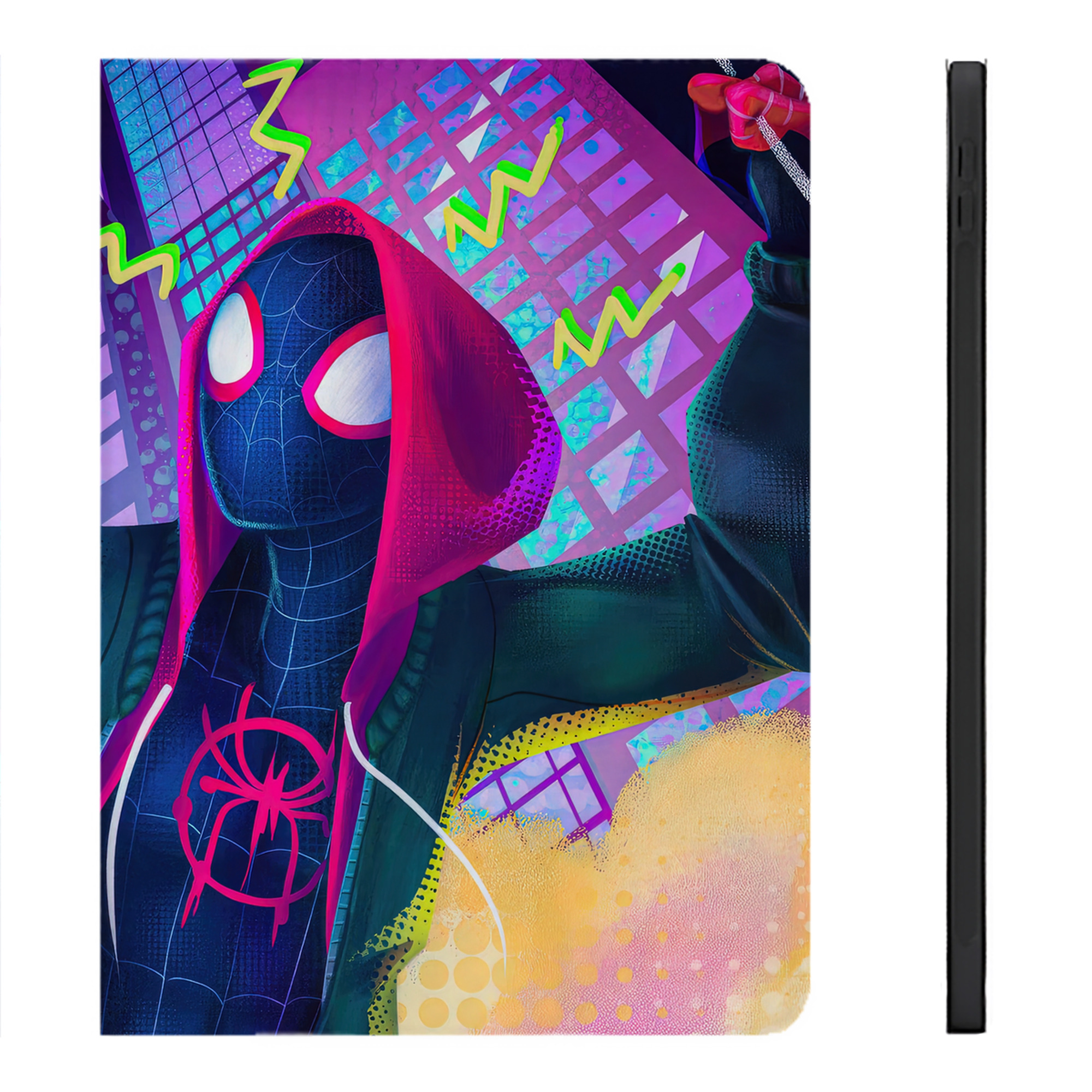 （画像用） Spider Man スパイダーマン IPadケース ペンホルダー付き ブックスタイルデザイン